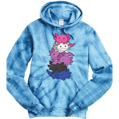 Genderfluid Gender fluid Pride LGBTQ Axolotl Animal Tie Dye Hoodie