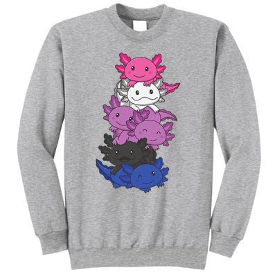 Genderfluid Gender fluid Pride LGBTQ Axolotl Animal Tall Sweatshirt