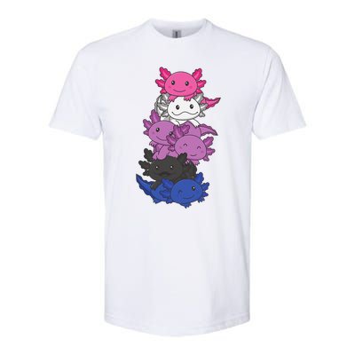 Genderfluid Gender fluid Pride LGBTQ Axolotl Animal Softstyle CVC T-Shirt