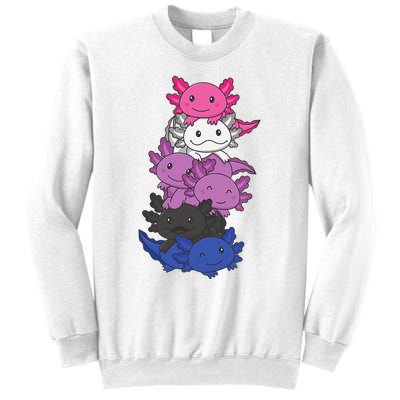 Genderfluid Gender fluid Pride LGBTQ Axolotl Animal Sweatshirt