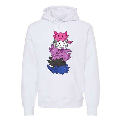 Genderfluid Gender fluid Pride LGBTQ Axolotl Animal Premium Hoodie