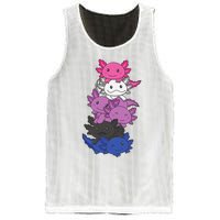 Genderfluid Gender fluid Pride LGBTQ Axolotl Animal Mesh Reversible Basketball Jersey Tank