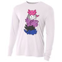 Genderfluid Gender fluid Pride LGBTQ Axolotl Animal Cooling Performance Long Sleeve Crew