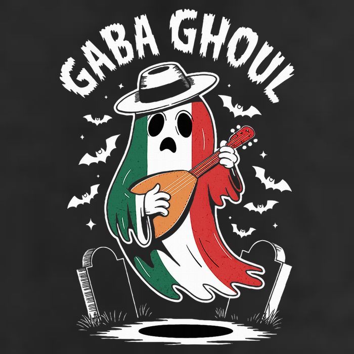 Gaba Ghoul Funny Ghost Italian Gabagool 7 Panel Mesh Trucker Snapback Hat