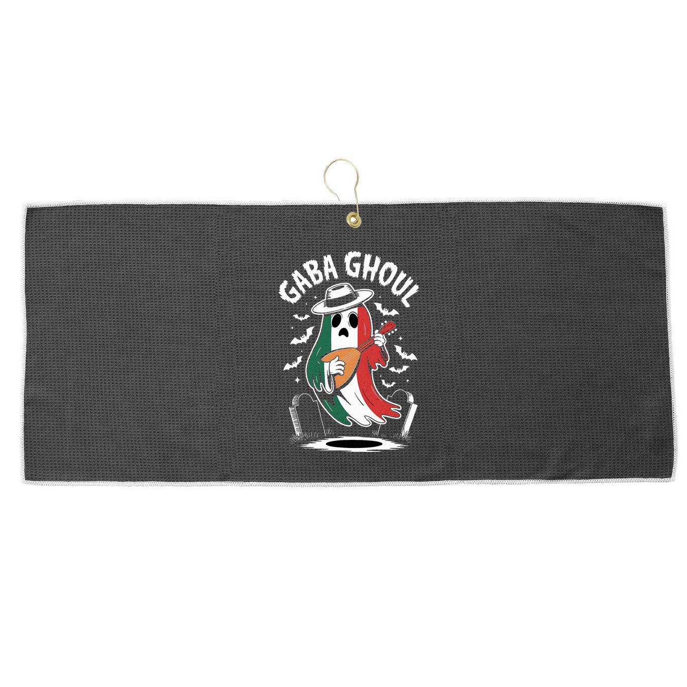 Gaba Ghoul Funny Ghost Italian Gabagool Large Microfiber Waffle Golf Towel