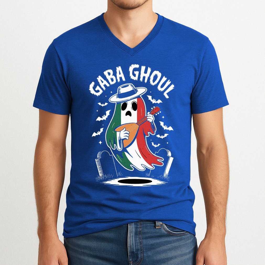 Gaba Ghoul Funny Ghost Italian Gabagool V-Neck T-Shirt