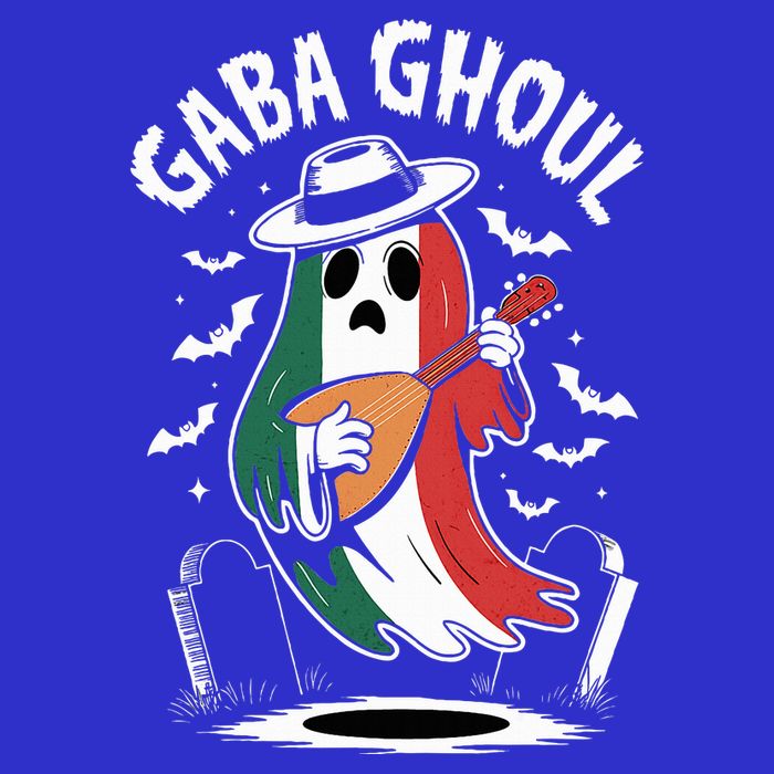Gaba Ghoul Funny Ghost Italian Gabagool V-Neck T-Shirt
