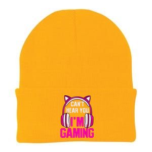 Gamer Girl Funny Gaming I Can't Hear You I'm Gaming Knit Cap Winter Beanie