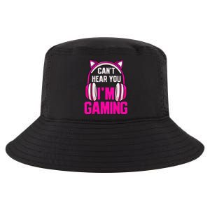 Gamer Girl Funny Gaming I Can't Hear You I'm Gaming Cool Comfort Performance Bucket Hat