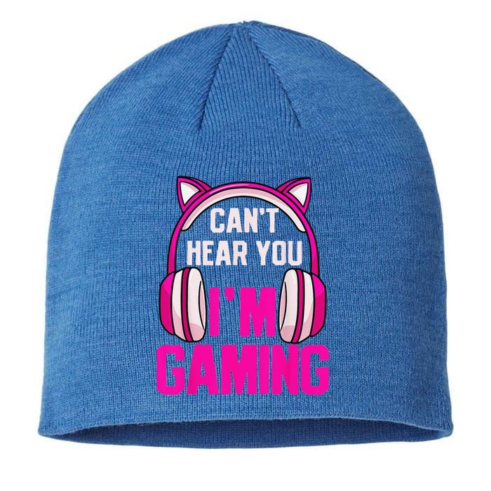 Gamer Girl Funny Gaming I Can't Hear You I'm Gaming Sustainable Beanie