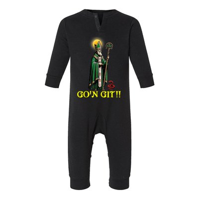 GOn Git Funny St Patricks Day Shamrock Irish Infant Fleece One Piece