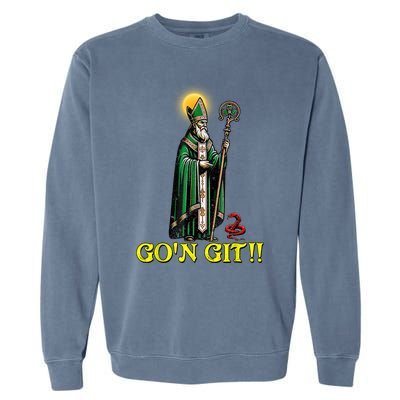 GOn Git Funny St Patricks Day Shamrock Irish Garment-Dyed Sweatshirt