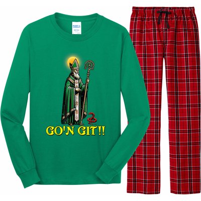 GOn Git Funny St Patricks Day Shamrock Irish Long Sleeve Pajama Set