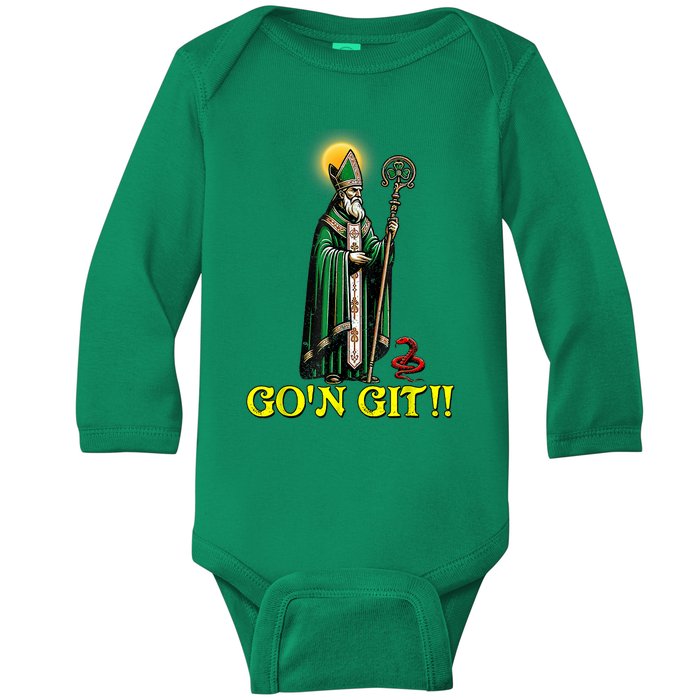 GOn Git Funny St Patricks Day Shamrock Irish Baby Long Sleeve Bodysuit