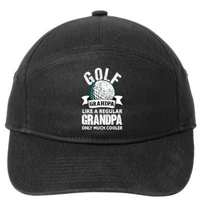 Golf Grandpa Funny Golfing Golfer Grandfather 7-Panel Snapback Hat