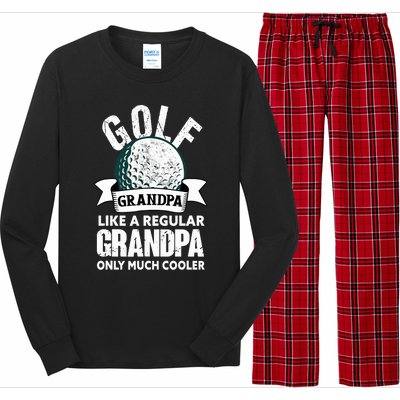 Golf Grandpa Funny Golfing Golfer Grandfather Long Sleeve Pajama Set