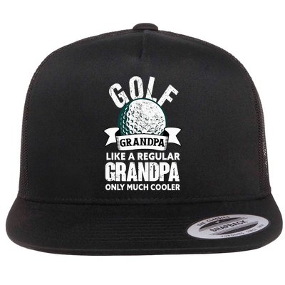 Golf Grandpa Funny Golfing Golfer Grandfather Flatbill Hat
