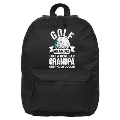 Golf Grandpa Funny Golfing Golfer Grandfather 16 in Basic Backpack
