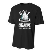 Golf Grandpa Funny Golfing Golfer Grandfather Youth Performance Sprint T-Shirt