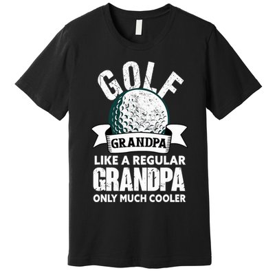 Golf Grandpa Funny Golfing Golfer Grandfather Premium T-Shirt