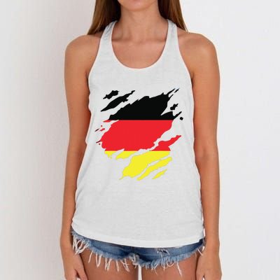 Germany German Flag Heritage Women's Knotted Racerback Tank