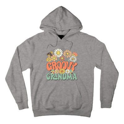 Groovy Grandma Floral Hippie Retro Daisy Flower Mothers Day Tall Hoodie