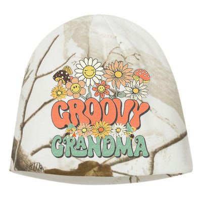 Groovy Grandma Floral Hippie Retro Daisy Flower Mothers Day Kati - Camo Knit Beanie