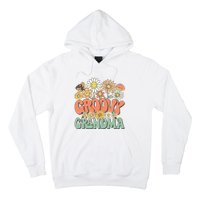 Groovy Grandma Floral Hippie Retro Daisy Flower Mothers Day Hoodie