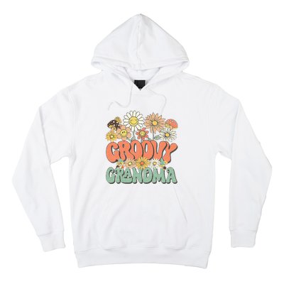 Groovy Grandma Floral Hippie Retro Daisy Flower Mothers Day Hoodie