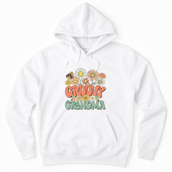 Groovy Grandma Floral Hippie Retro Daisy Flower Mothers Day Hoodie