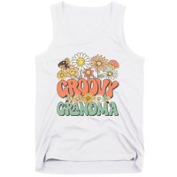 Groovy Grandma Floral Hippie Retro Daisy Flower Mothers Day Tank Top