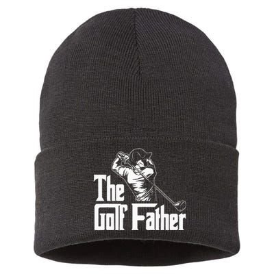 Golf Golfer Father Golfing Player Ball Course Putter Caddy Sustainable Knit Beanie