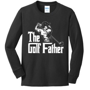 Golf Golfer Father Golfing Player Ball Course Putter Caddy Kids Long Sleeve Shirt