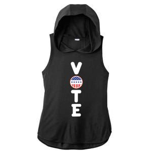 Great Gift For Vote Usa Flag Vote Elections Ladies PosiCharge Tri-Blend Wicking Draft Hoodie Tank