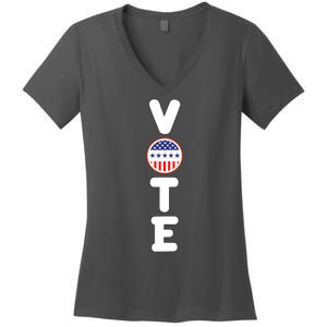 Great Gift For Vote Usa Flag Vote Elections Women's V-Neck T-Shirt