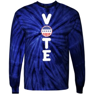 Great Gift For Vote Usa Flag Vote Elections Tie-Dye Long Sleeve Shirt