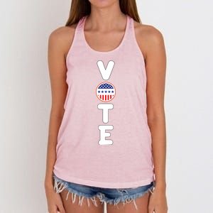 Great Gift For Vote Usa Flag Vote Elections Women's Knotted Racerback Tank