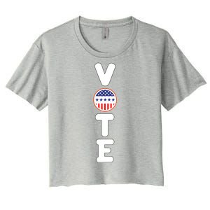 Great Gift For Vote Usa Flag Vote Elections Women's Crop Top Tee