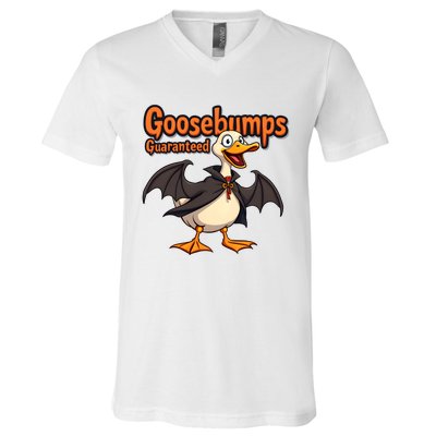 Goosebumps Guaranteed Funny Halloween V-Neck T-Shirt