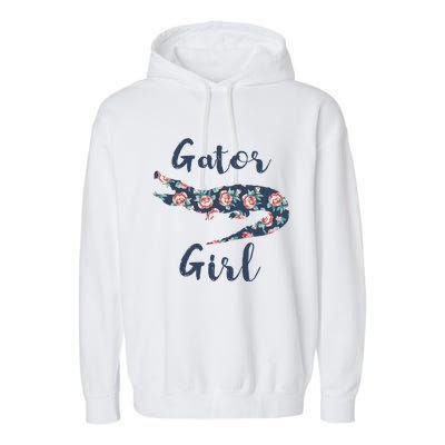 Gator Girl Funny Alligator Gifts For Crocodile Garment-Dyed Fleece Hoodie