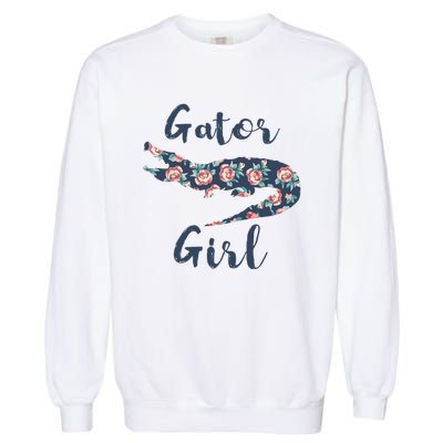 Gator Girl Funny Alligator Gifts For Crocodile Garment-Dyed Sweatshirt