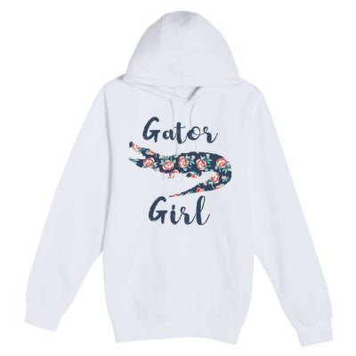 Gator Girl Funny Alligator Gifts For Crocodile Premium Pullover Hoodie