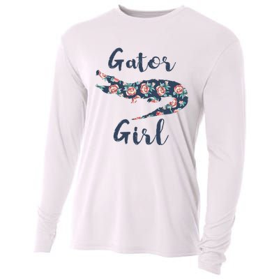 Gator Girl Funny Alligator Gifts For Crocodile Cooling Performance Long Sleeve Crew