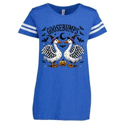 Goosebumps Geese Funny Halloween Witches Hat Enza Ladies Jersey Football T-Shirt