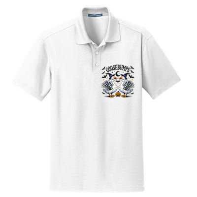 Goosebumps Geese Funny Halloween Witches Hat Dry Zone Grid Polo