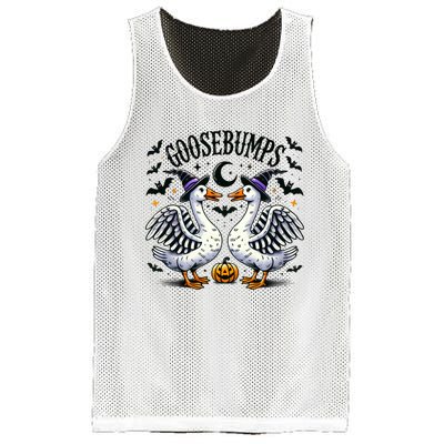 Goosebumps Geese Funny Halloween Witches Hat Mesh Reversible Basketball Jersey Tank