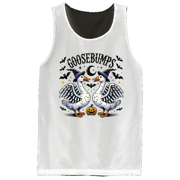 Goosebumps Geese Funny Halloween Witches Hat Mesh Reversible Basketball Jersey Tank