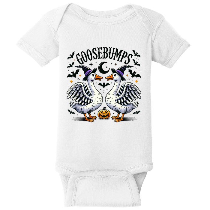 Goosebumps Geese Funny Halloween Witches Hat Baby Bodysuit