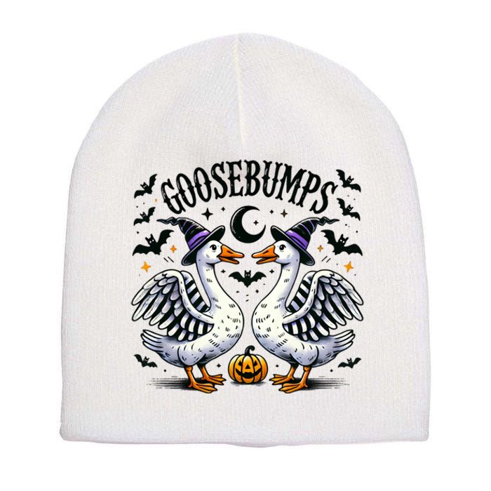 Goosebumps Geese Funny Halloween Witches Hat Short Acrylic Beanie