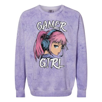 Gamer Girl For Ns Women Video Gaming Graphic Colorblast Crewneck Sweatshirt